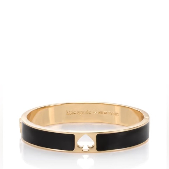 KATE SPADE BLACK & GOLD BANGLE NWOT - Picture 1 of 4
